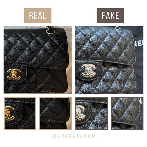 chanel classic flap bag caviar replica|14 Ways to Spot a Fake Chanel Bag .